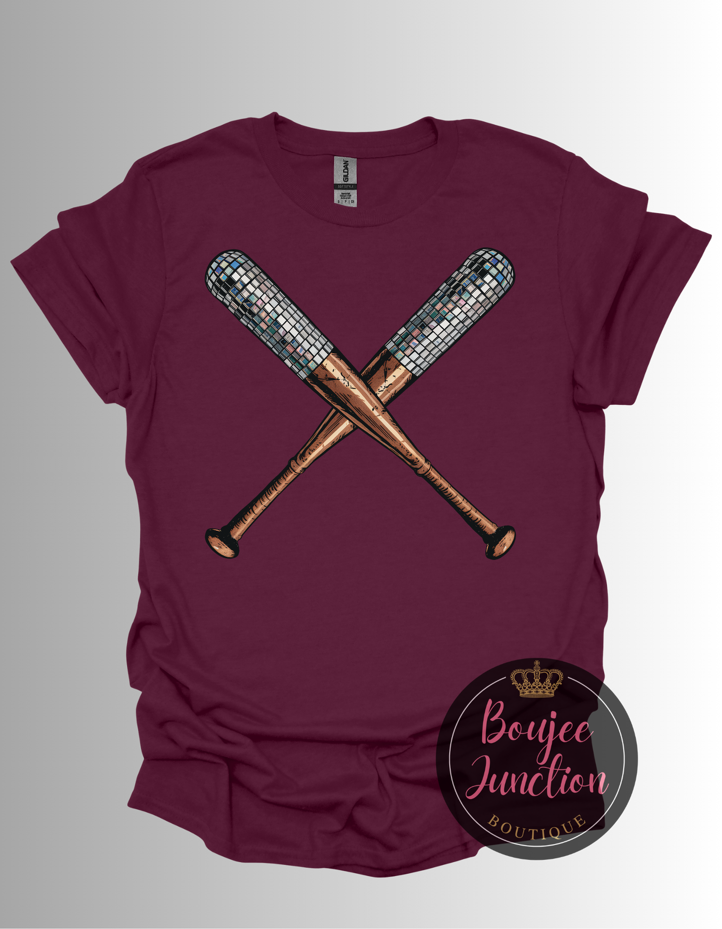 Disco Ball Baseball Bat Tee
