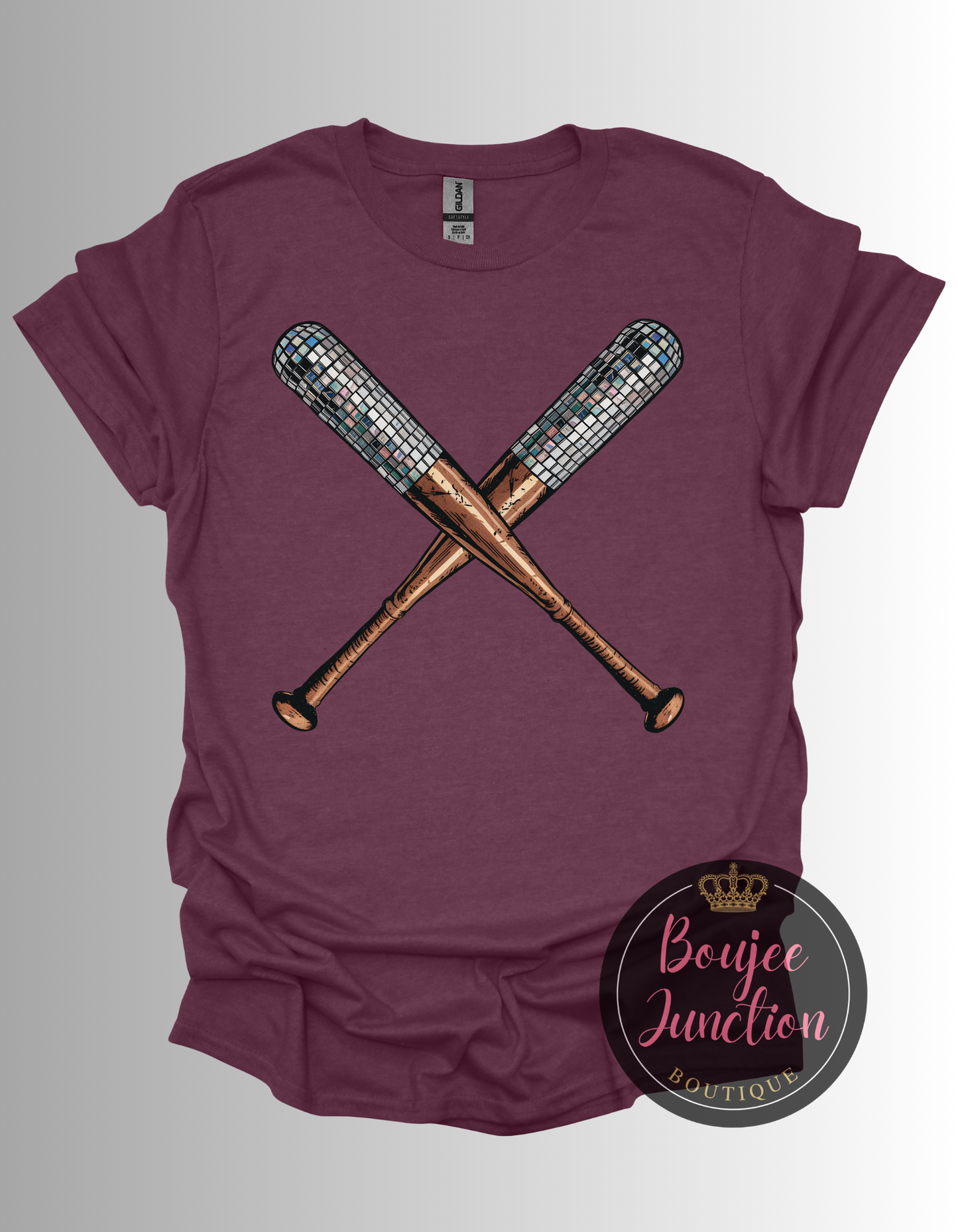 Disco Ball Baseball Bat Tee