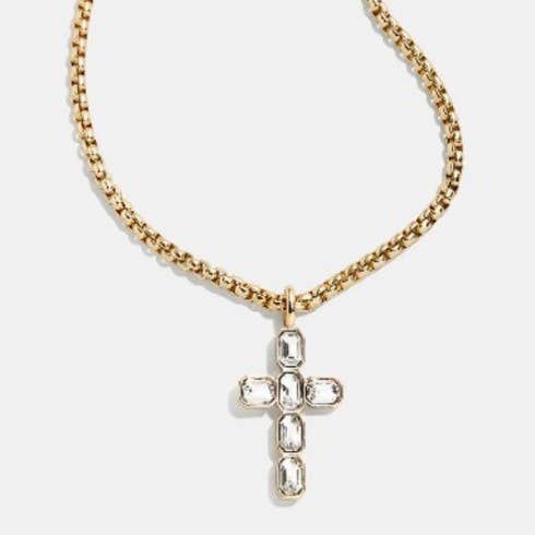 18K STAINLESS STEEL TARNISH FREE CROSS NECKLACE | 40NK9643