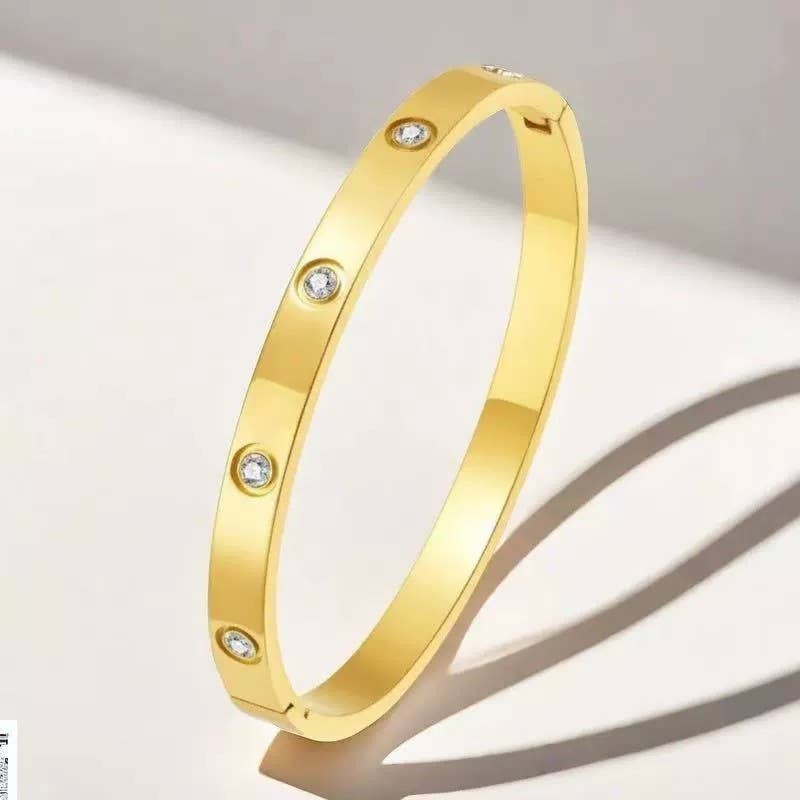 18K Non-Tarnish Stainless Steel Bangle