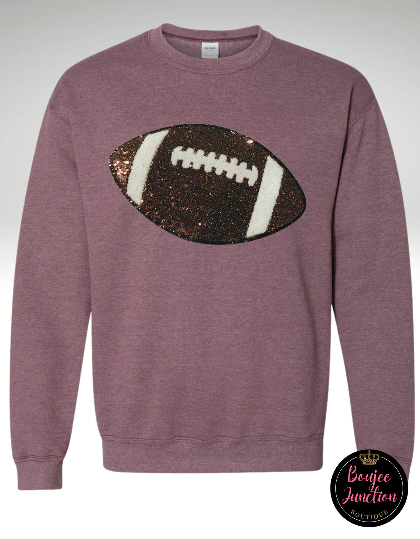 Sequin Football Patch Sweatshirt