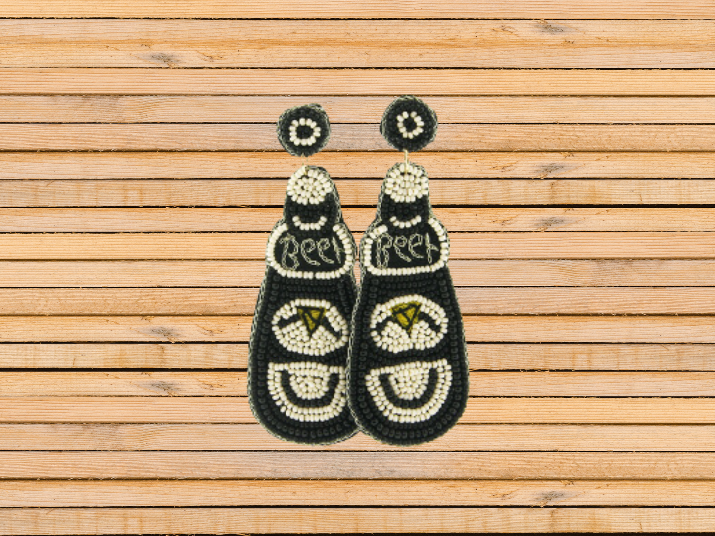 Black Beer Bottle Earrings