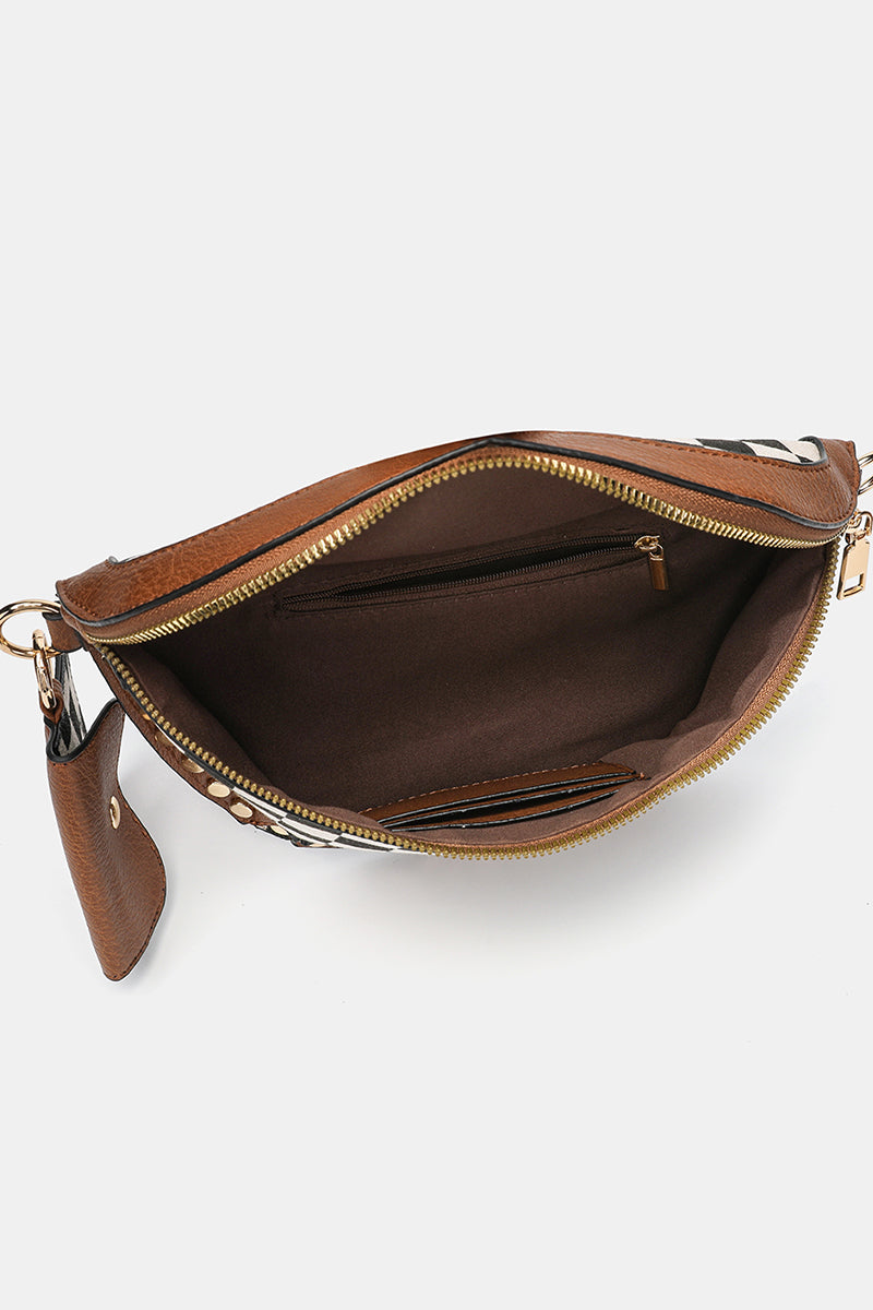 Gold Studded Bum Bag & Wallet
