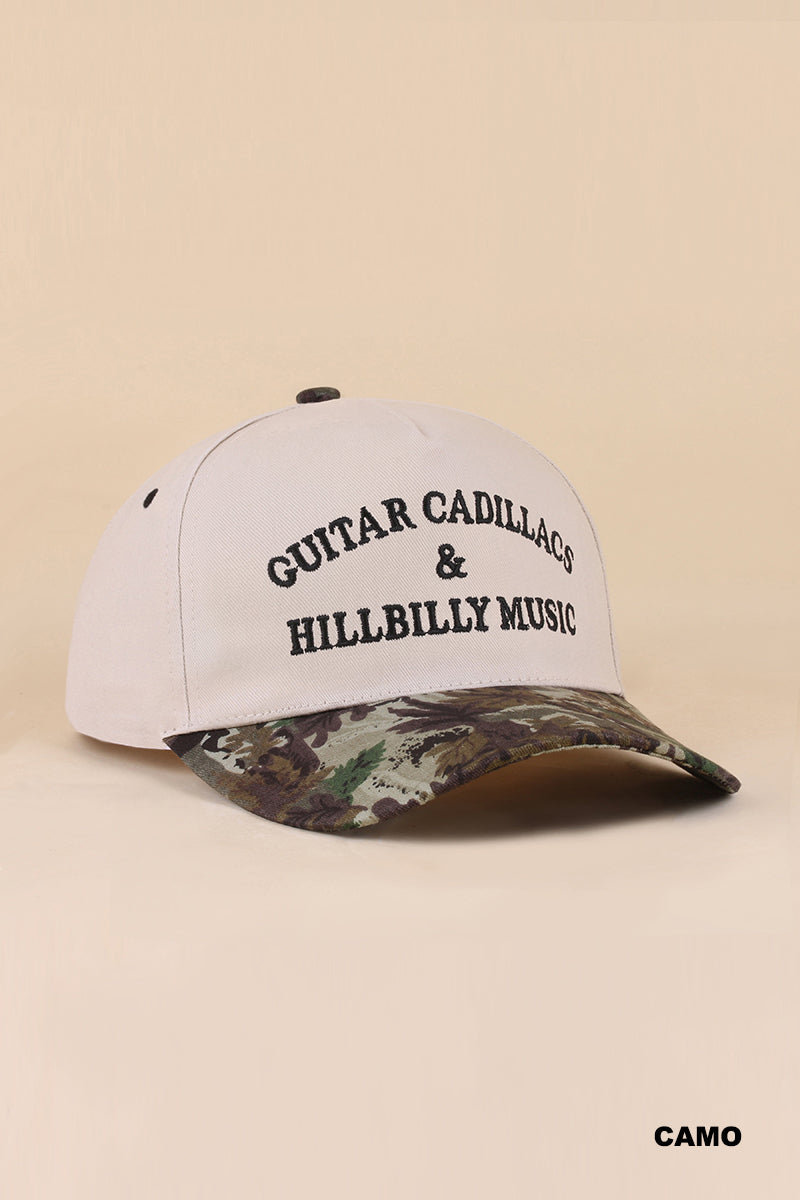 Guitar Cadillacs & Hillbilly Music Canvas Trucker Hat