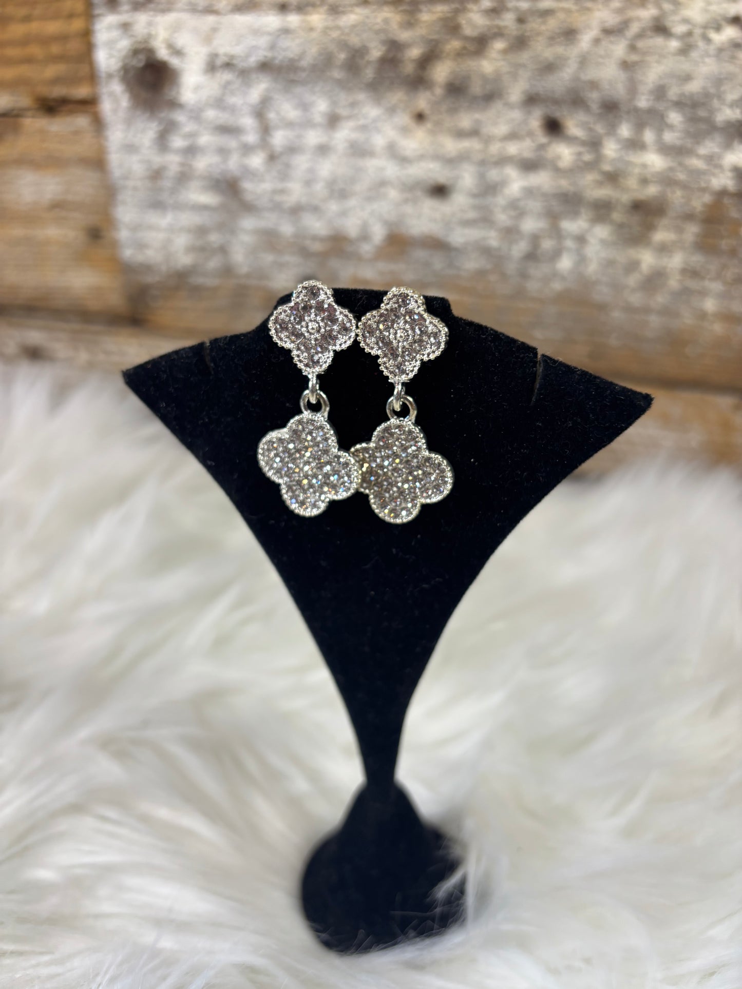 Diamond Clover Earrings