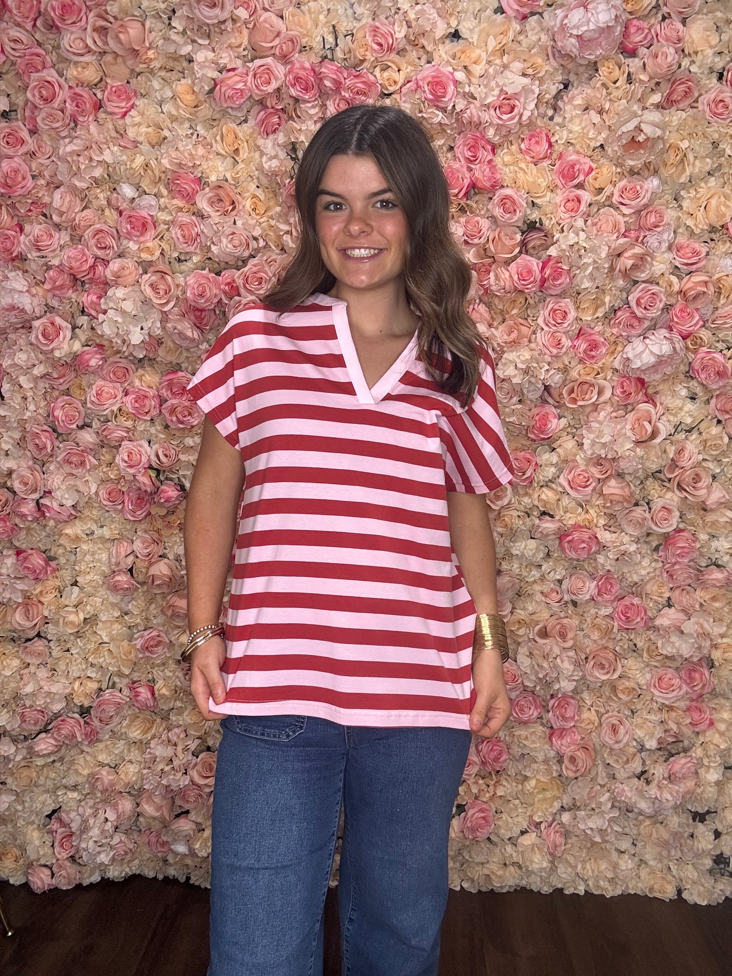 Cherry Blossom Stripe Tee