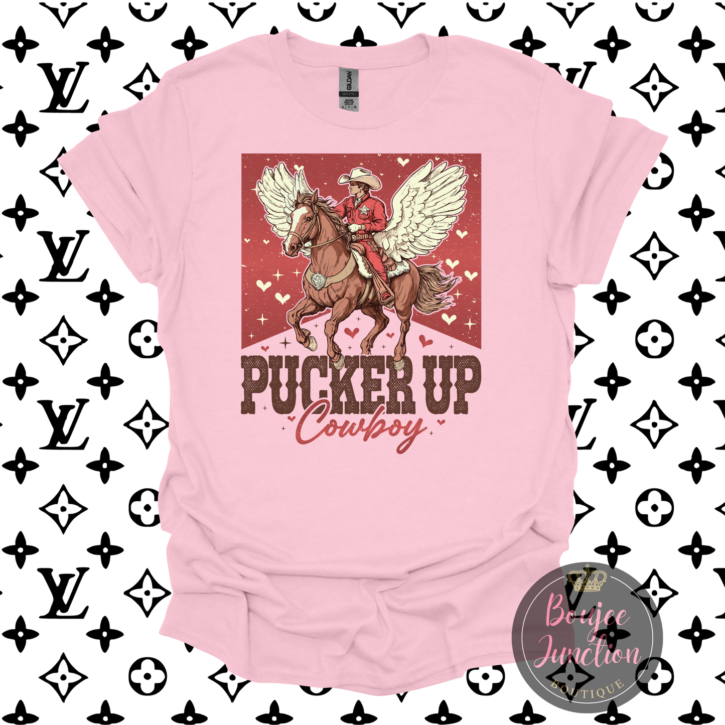 Pucker Up Cowboy Valentine's Transfer