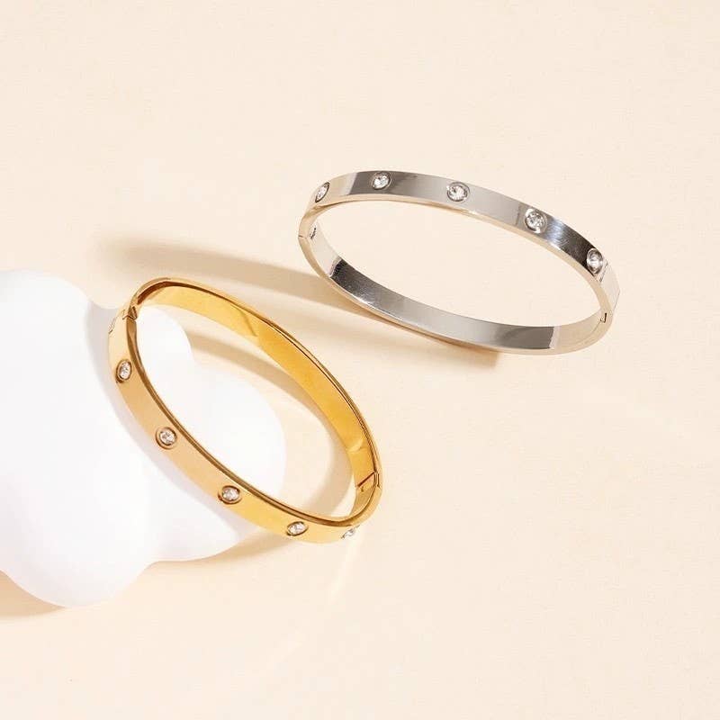 18K Non-Tarnish Stainless Steel Bangle