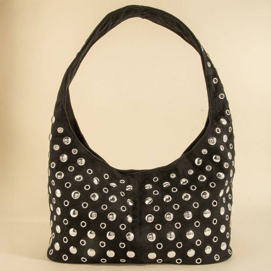 Multi Rivet Studded Shoulder Bag