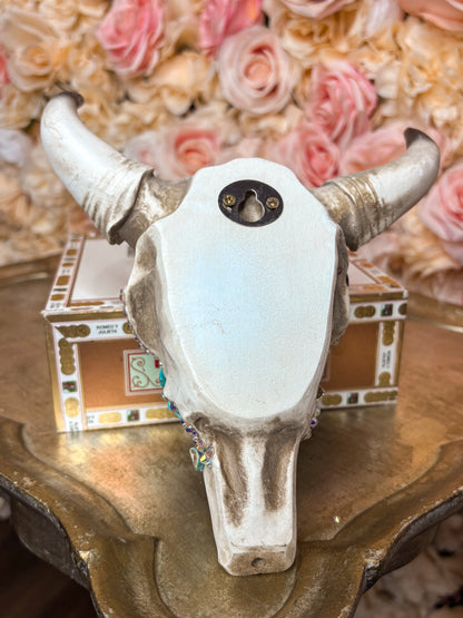 Leopard Luxe Ranch Wall Skull