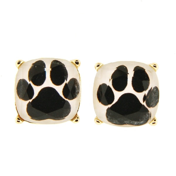 Square Paw Print Resin Earring