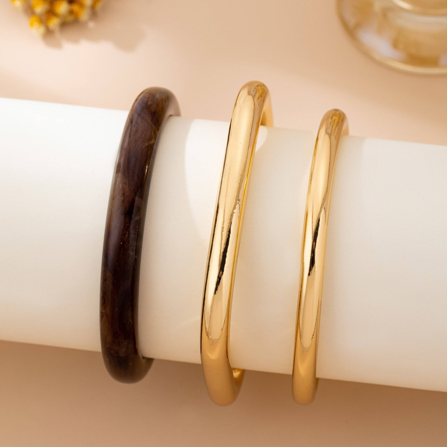 Tort & Gold Bangle Trio Bangle Set