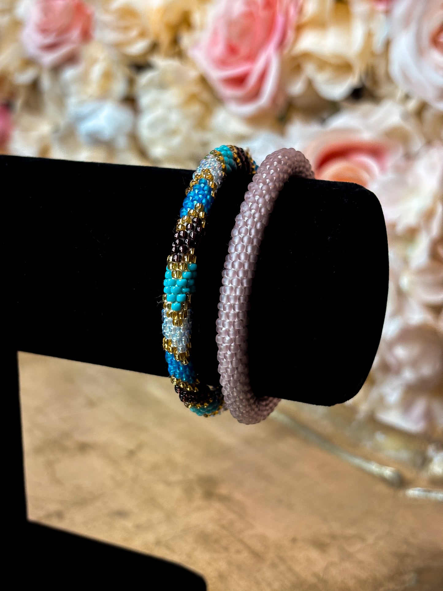 Handwoven Beaded Stack Bracelets