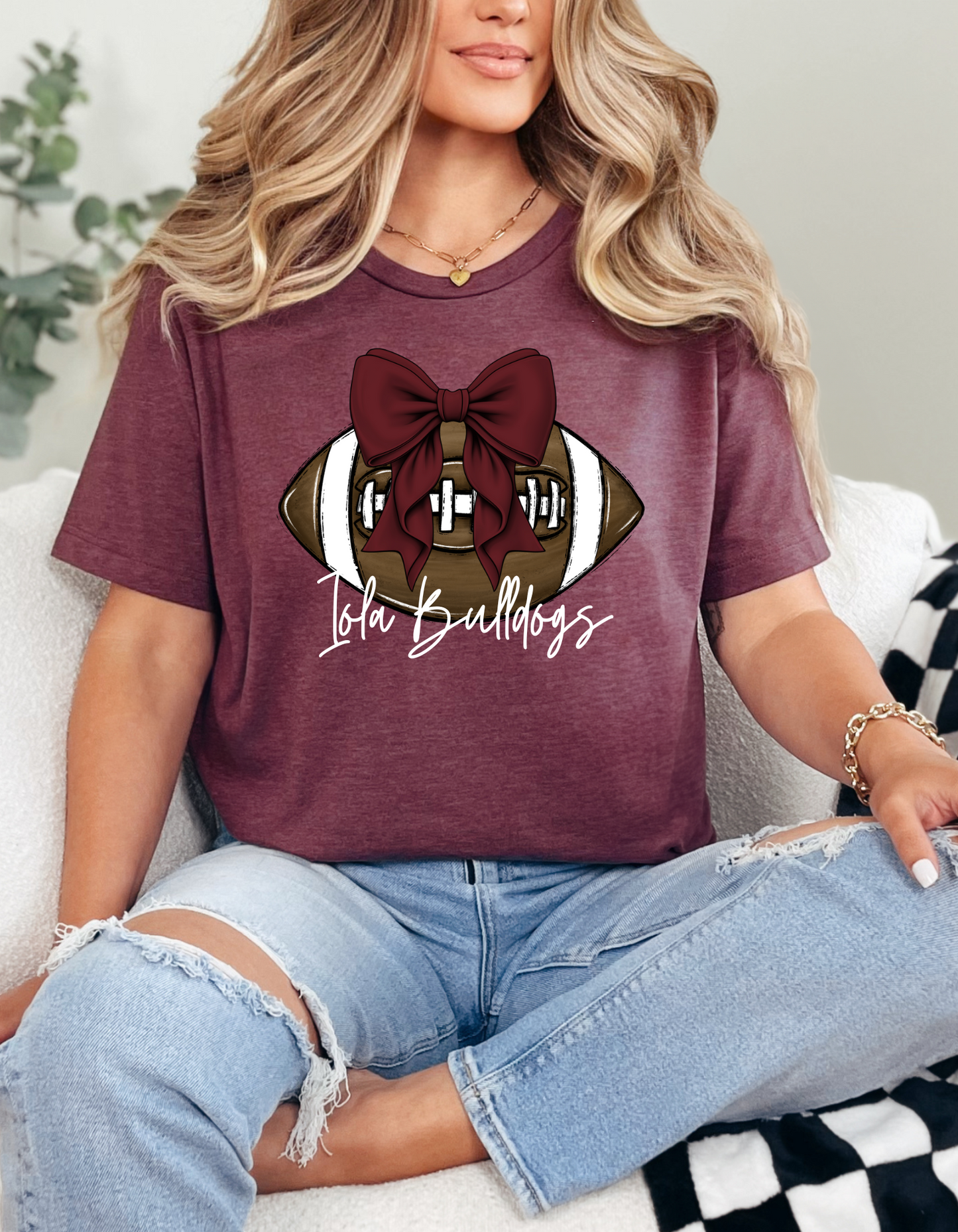 Big Bow Football Tee