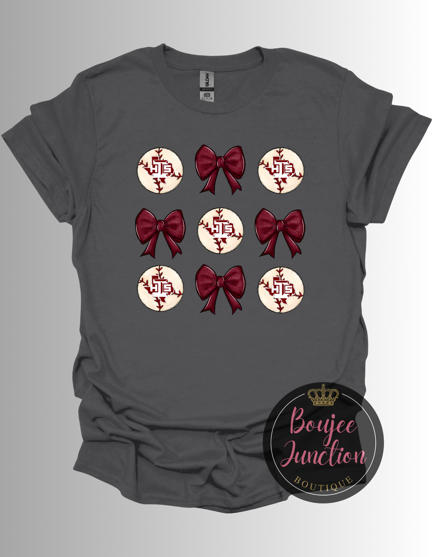 IHS Baseball Coquette Bow Tee