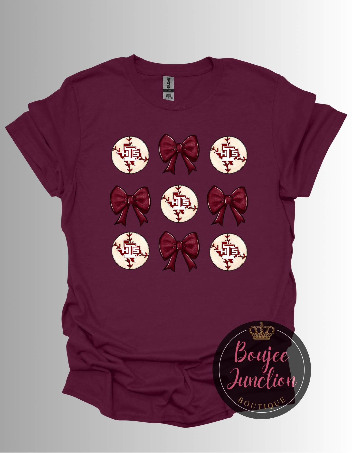 IHS Baseball Coquette Bow Tee