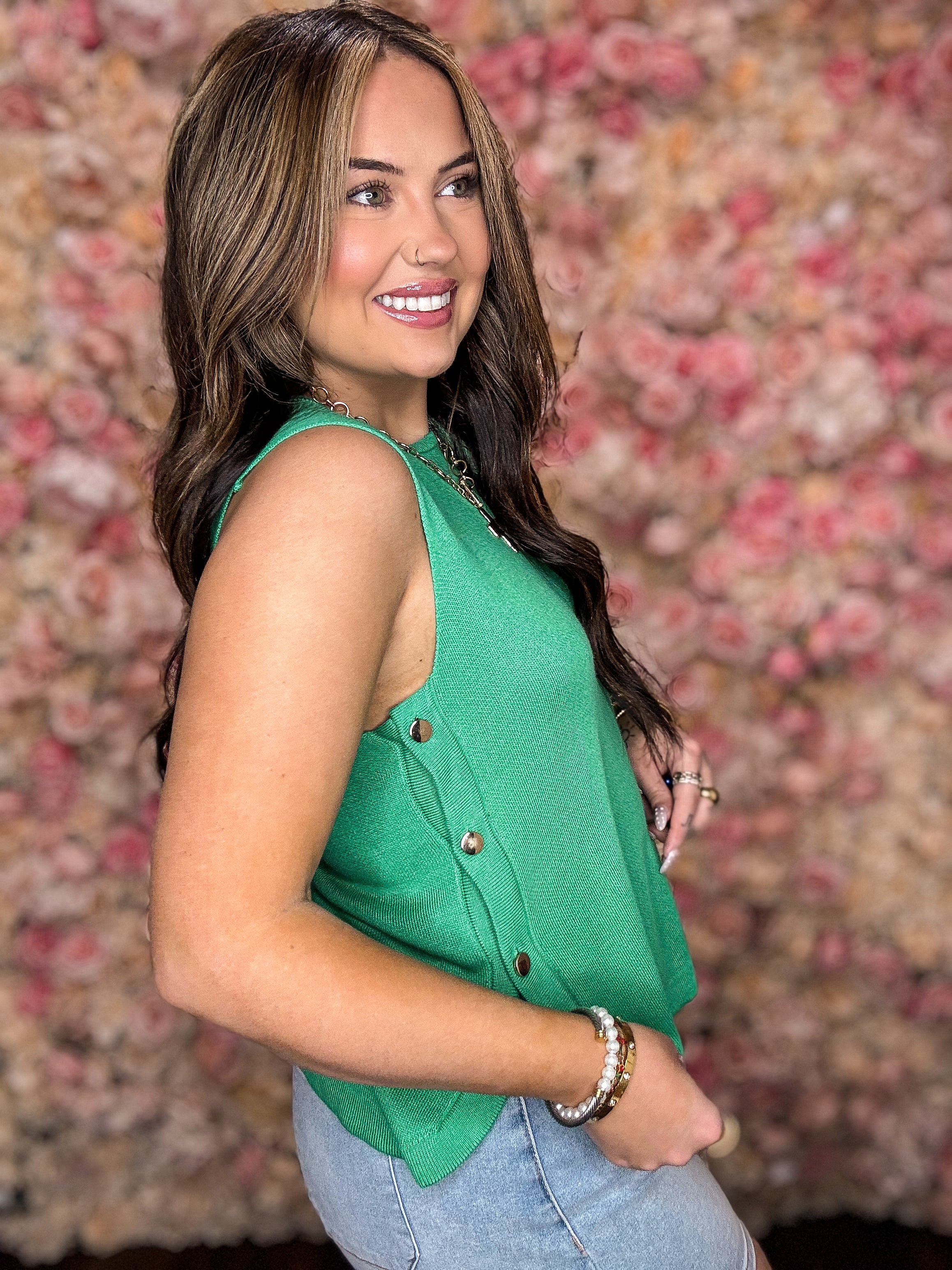 Lush Green Knit Tank Top