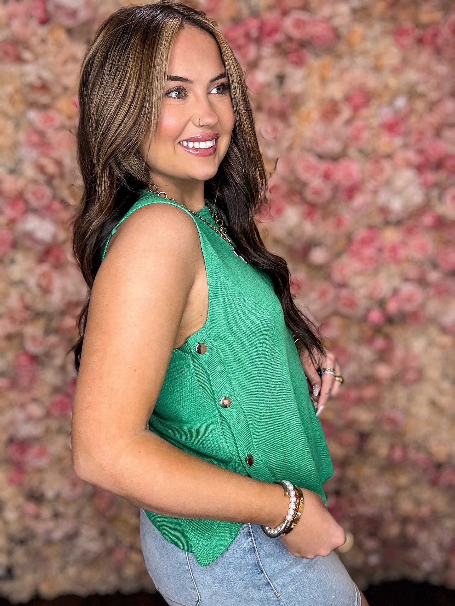 Lush Green Knit Tank Top