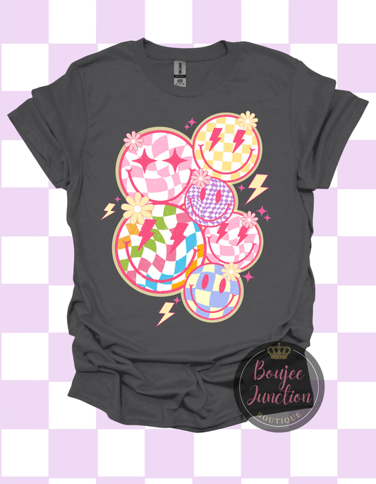 Checkered Smileys Transfer