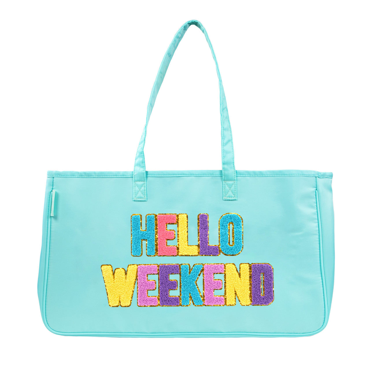 Hello Weekend Sparkle Tote Bag