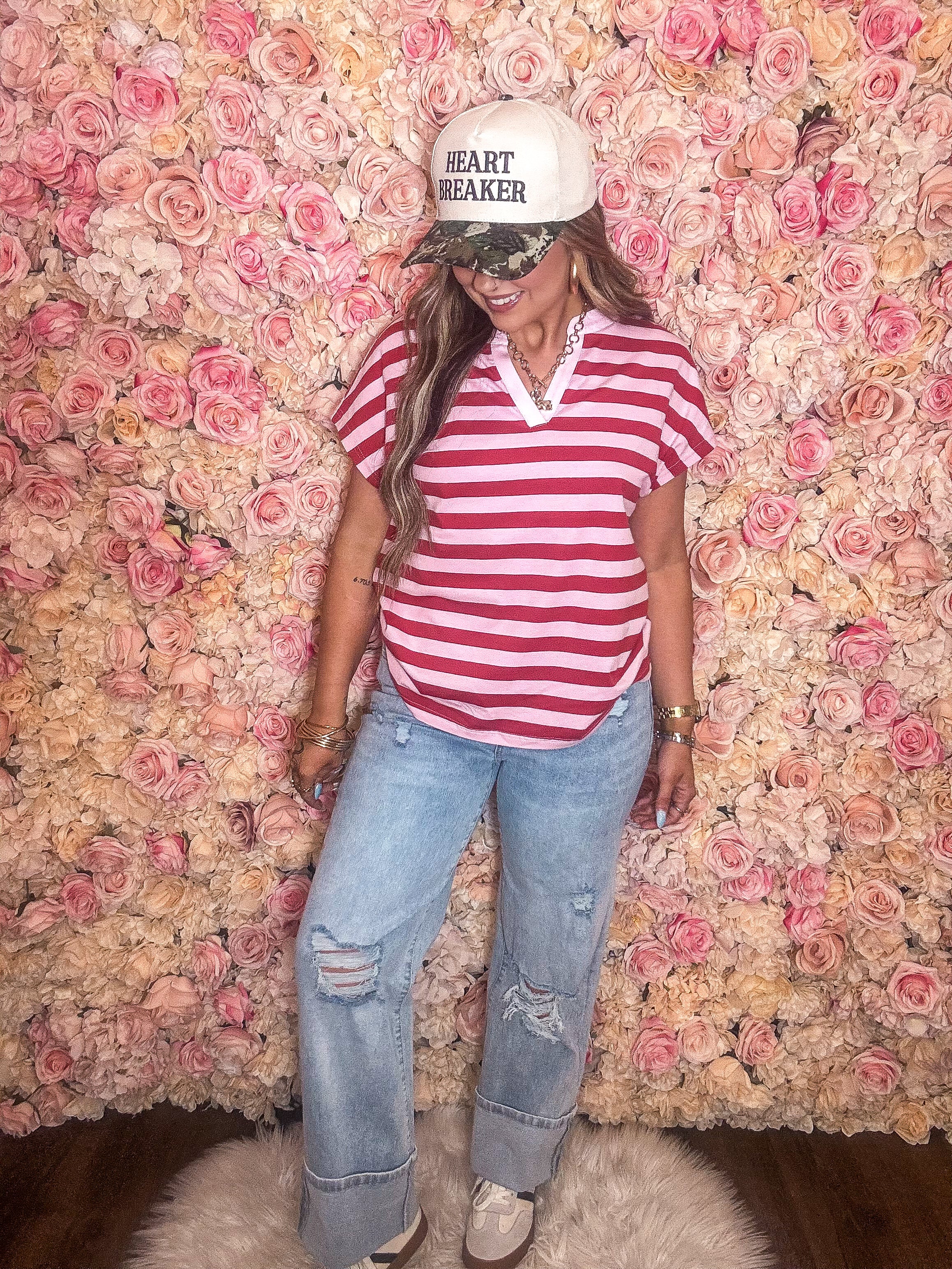 Cherry Blossom Stripe Tee