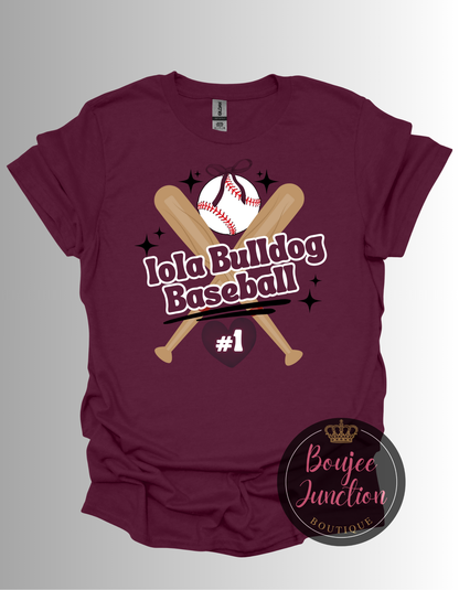 Iola Bulldog Baseball #1 Tee