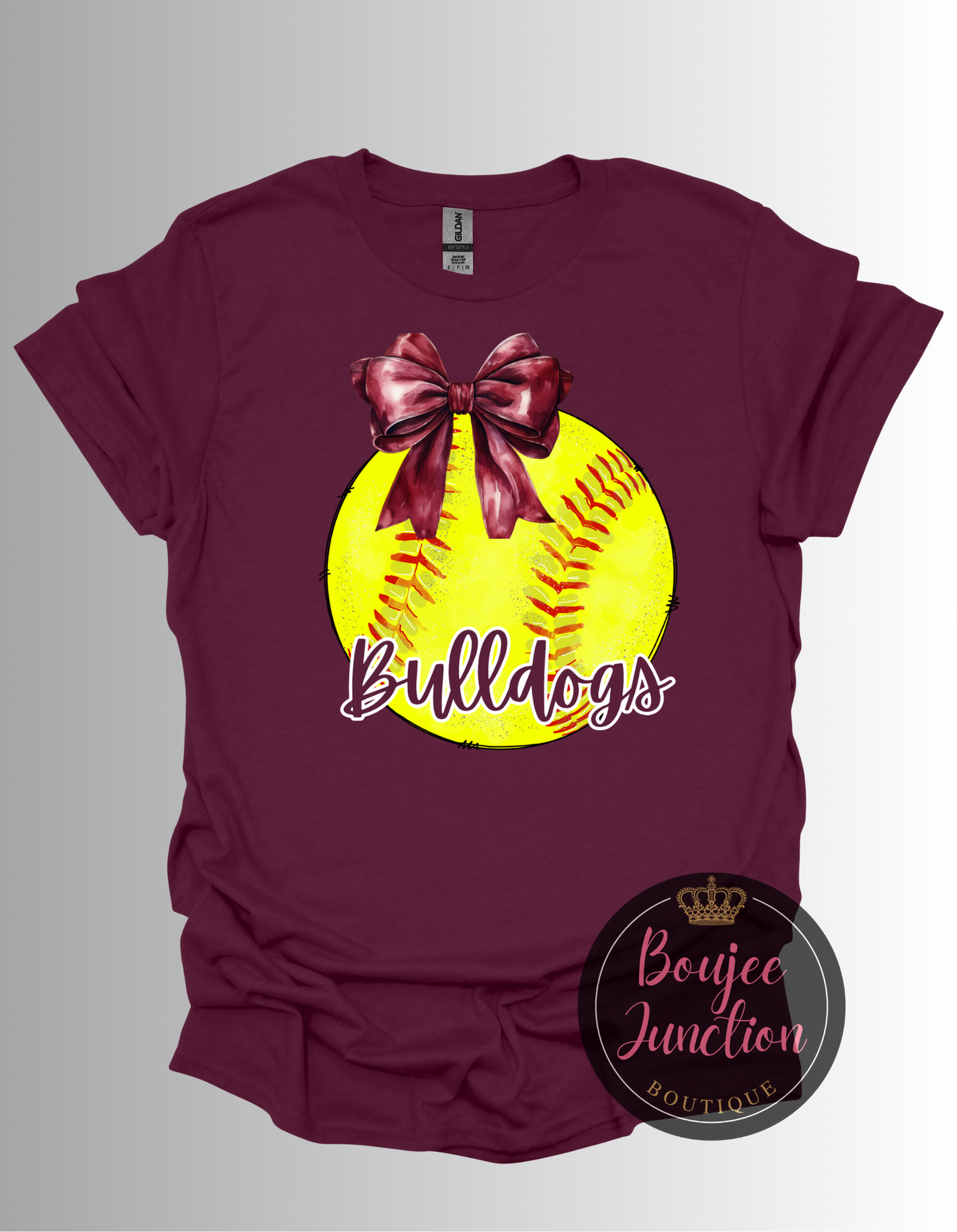 Bulldog & Bows Softball Tee