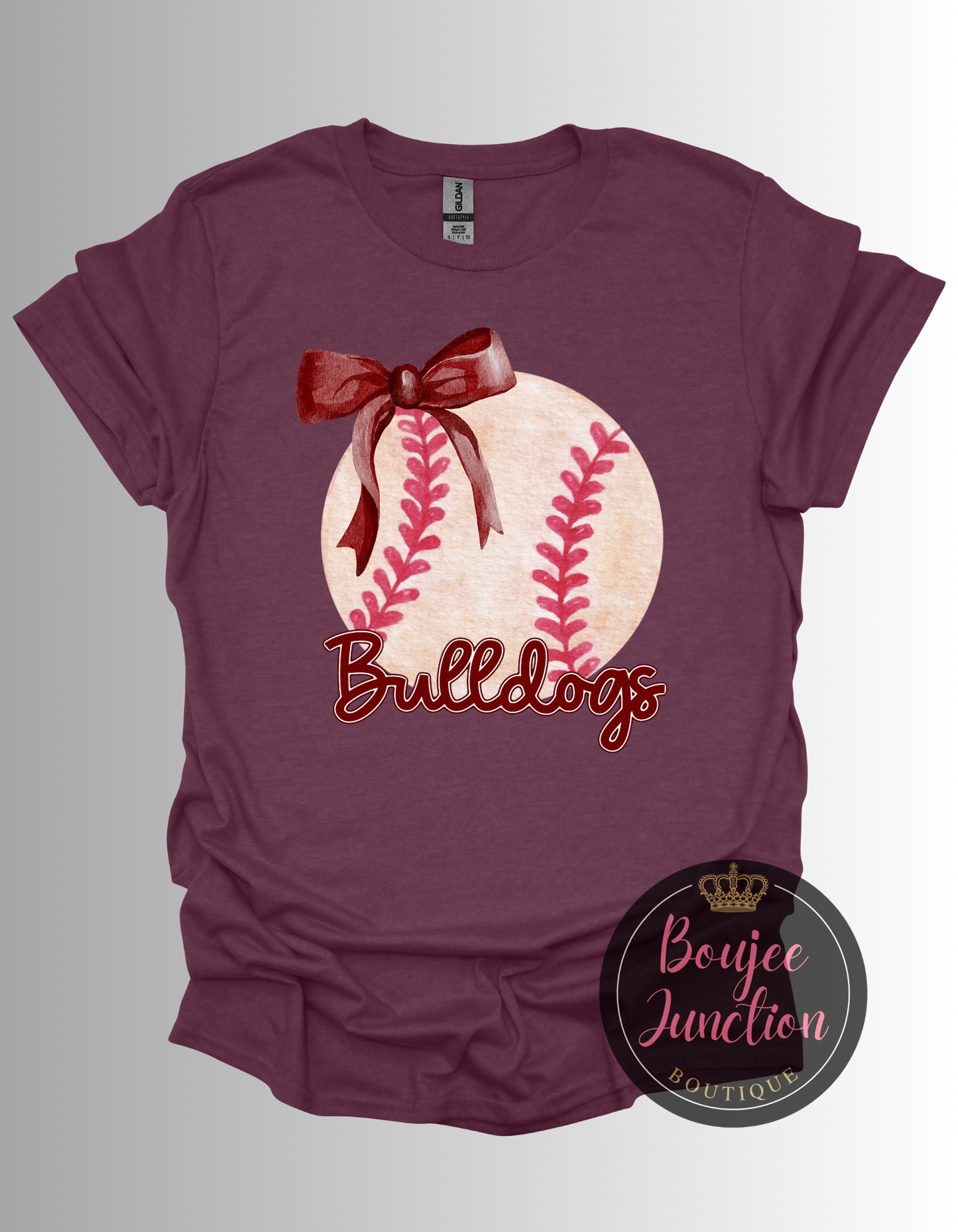 Bulldog & Bows Baseball Tee