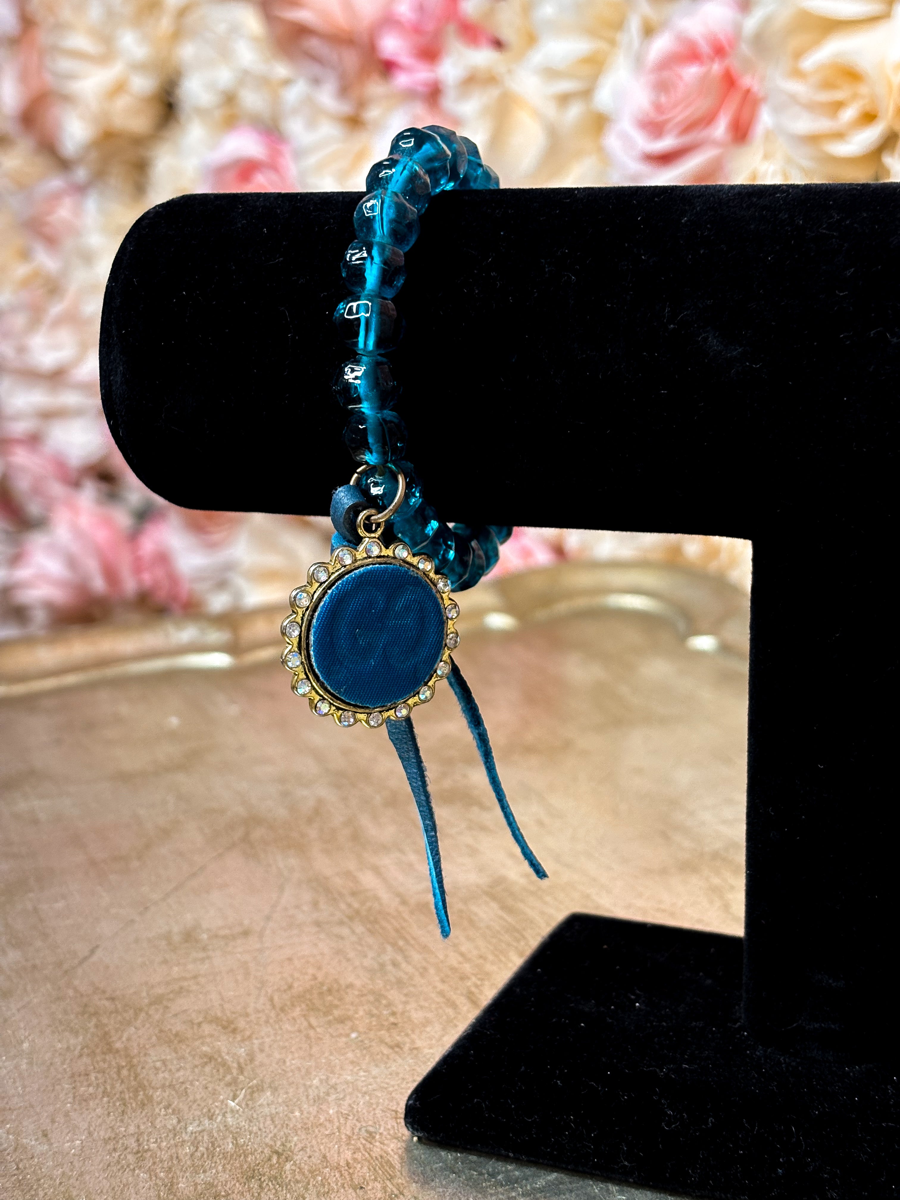 Teal Glow Charm Bracelet