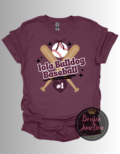 Iola Bulldog Baseball #1 Tee