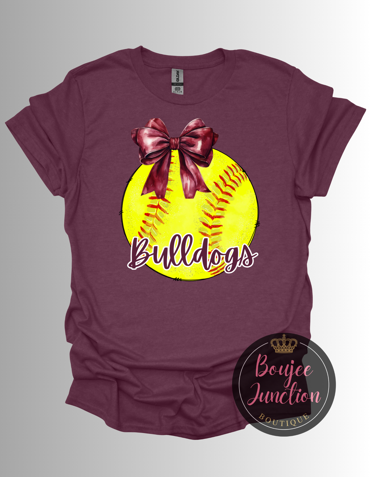 Bulldog & Bows Softball Tee