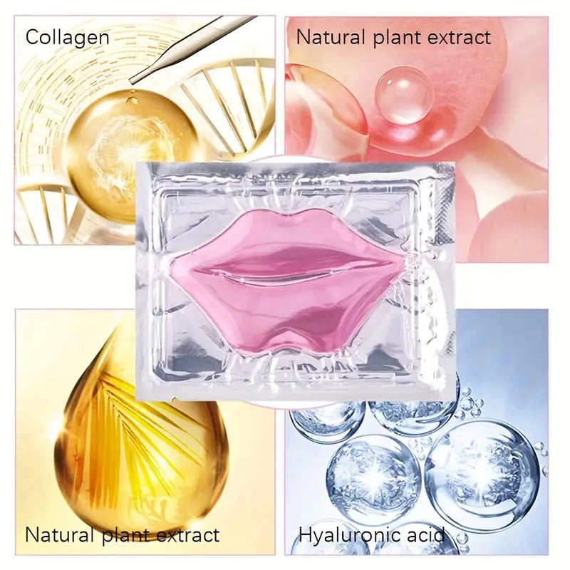 Pink Crystal Collagen Lip Masks