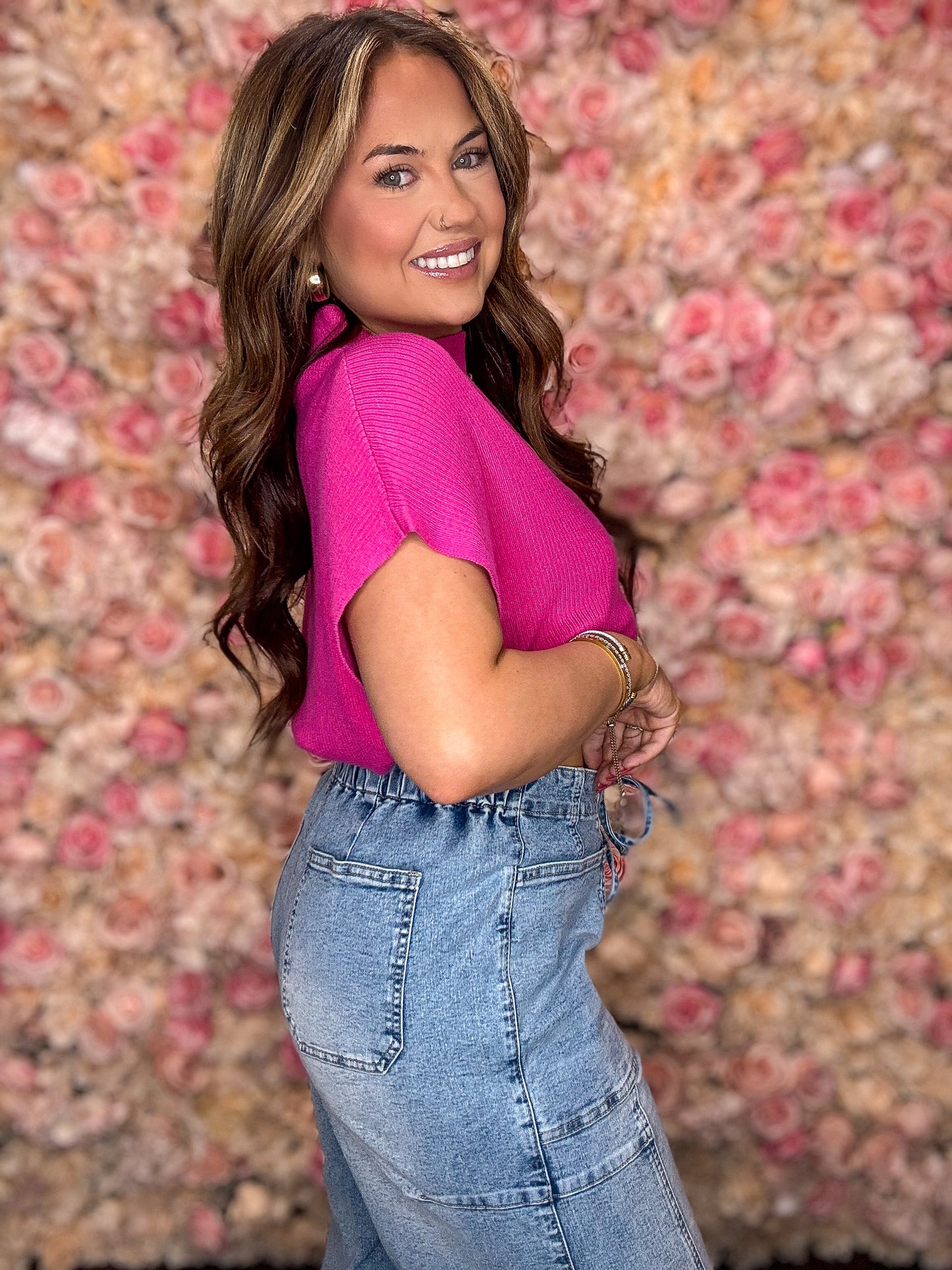 Drawstring Barrel Jeans