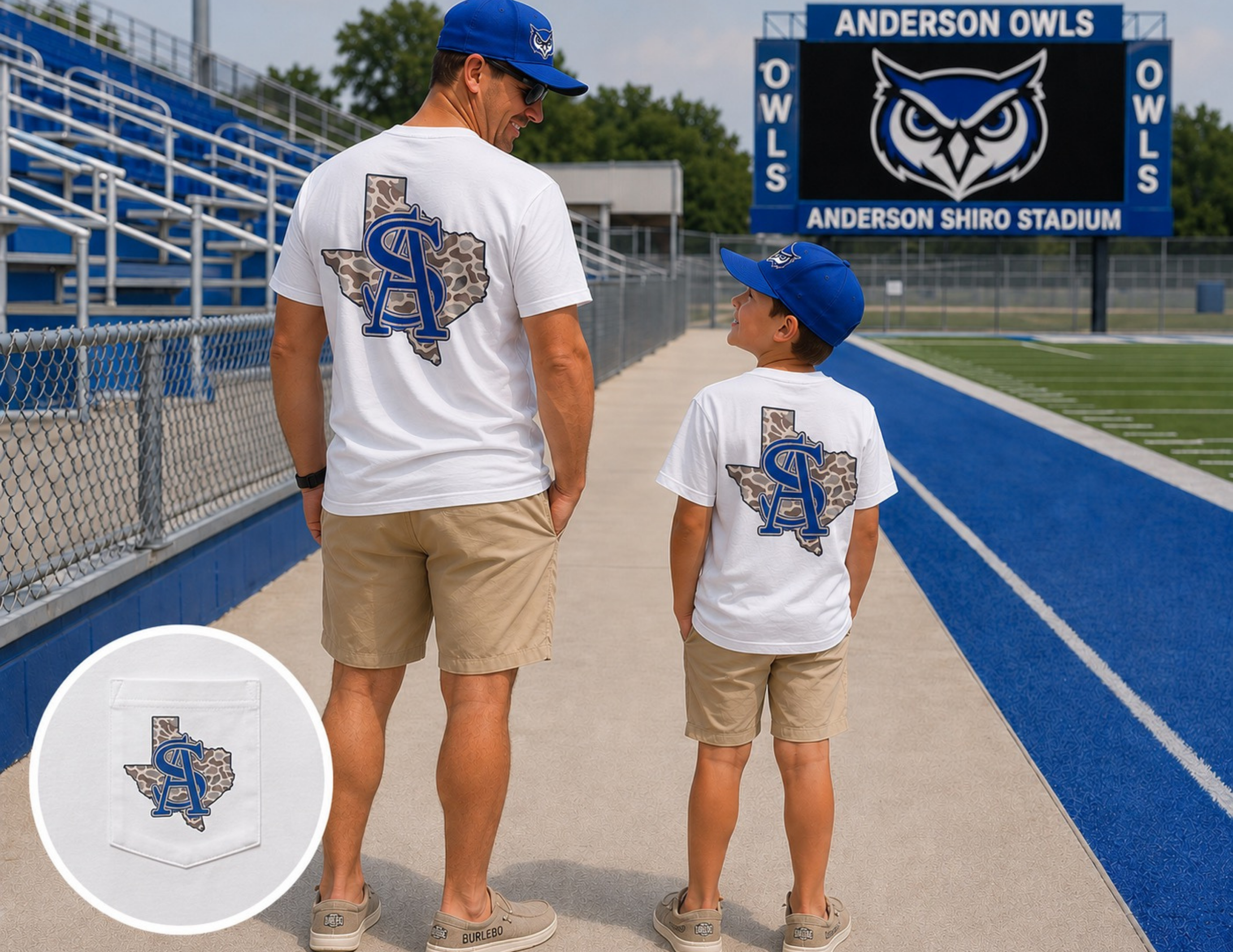 Camo School Spirit Pocket Tee