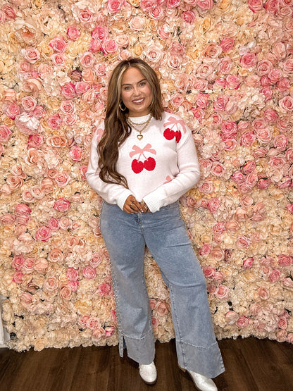 Beau Blue Pearl Split Wide Leg Jeans