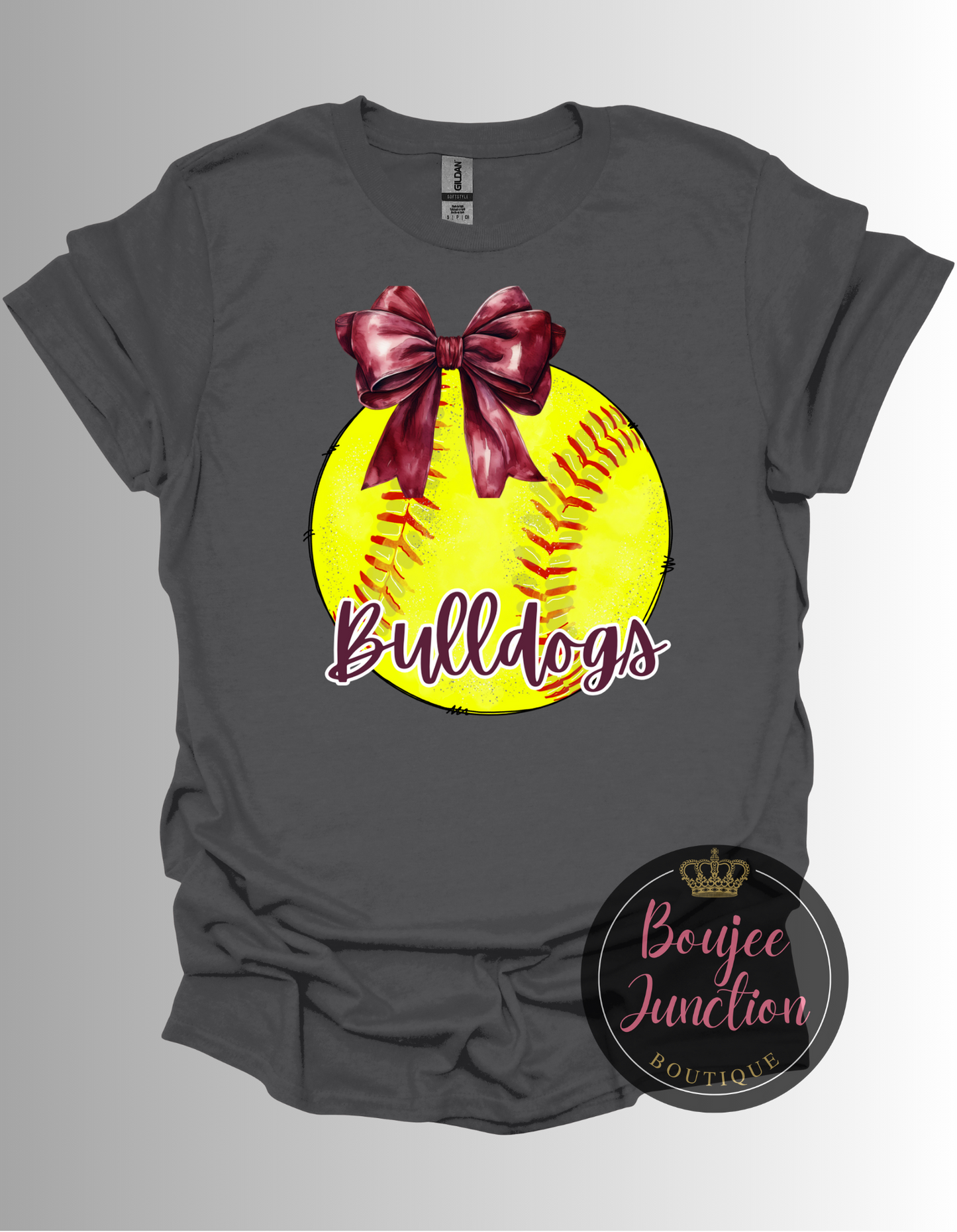 Bulldog & Bows Softball Tee