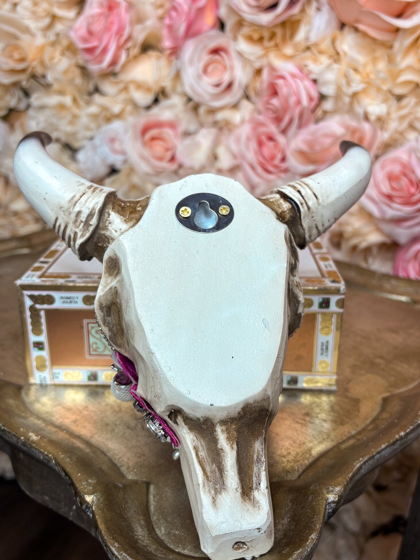 Fuchsia Bloom Wall Skull