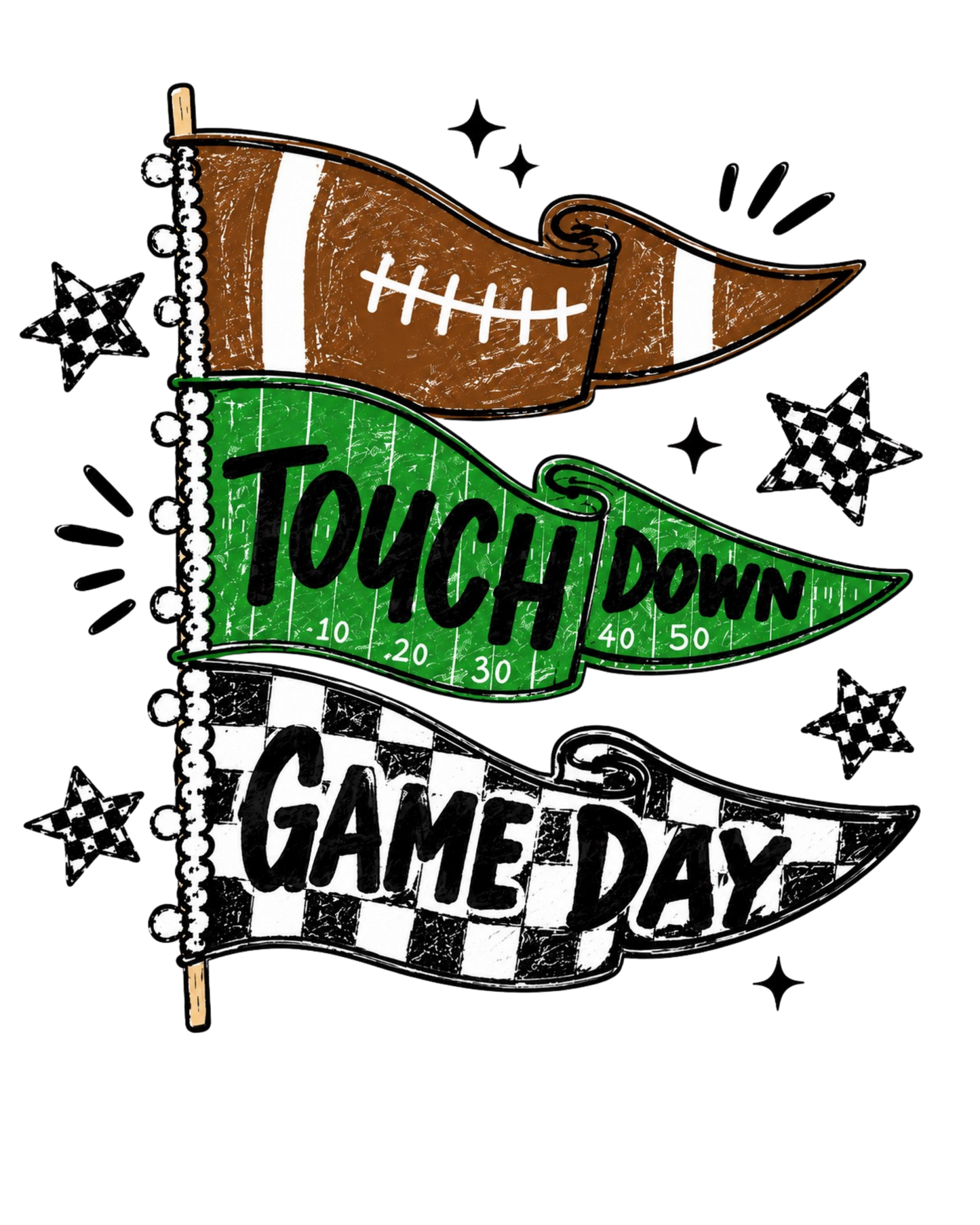 Touchdown Game Day Pennant Transfer