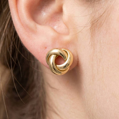 Interlocking Knot Stud Earrings