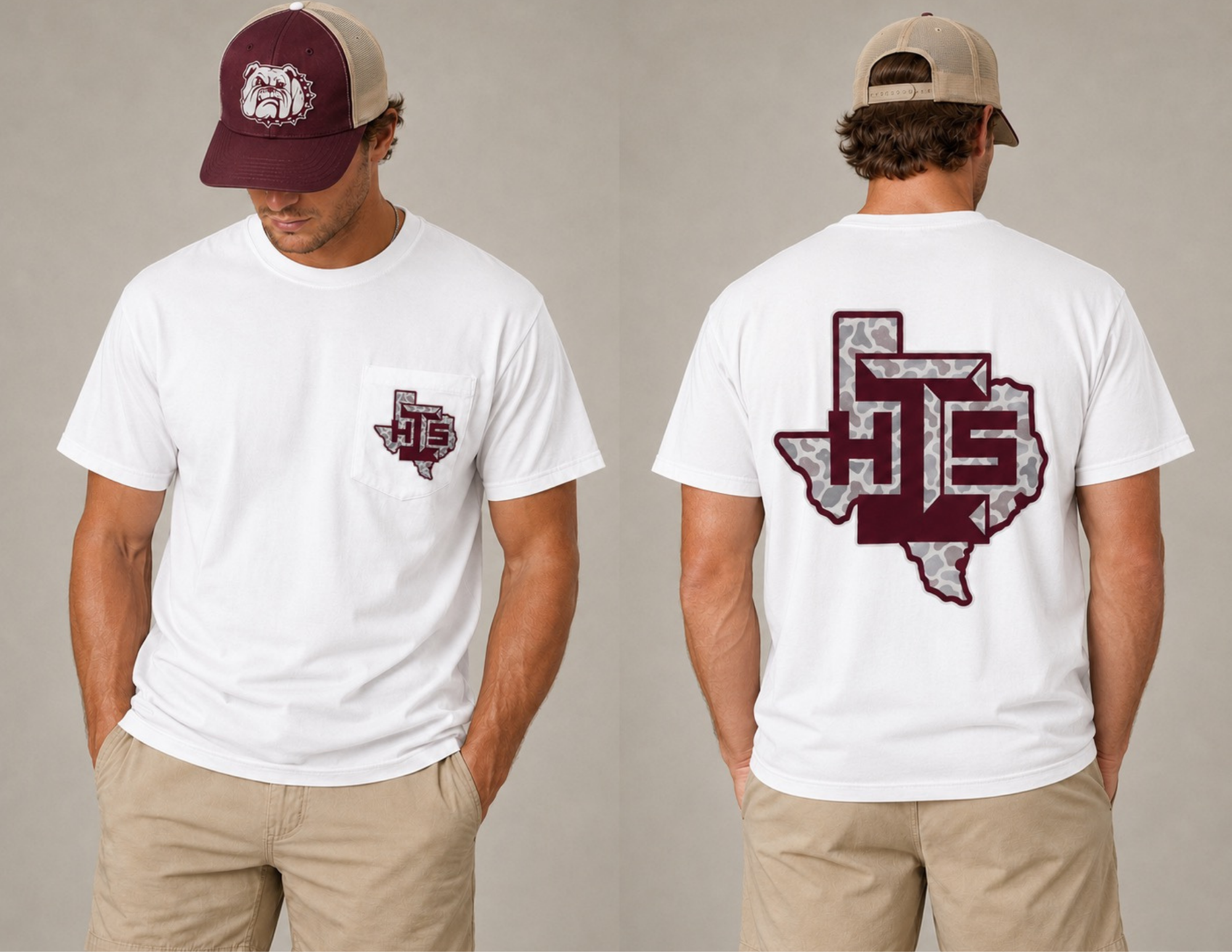 Men’s Camo School Spirit Pocket Tee