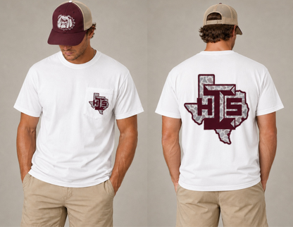 Camo School Spirit Pocket Tee