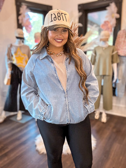 Denim Bomber Jacket
