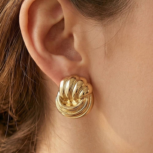 Chunky Knot Stud Earrings