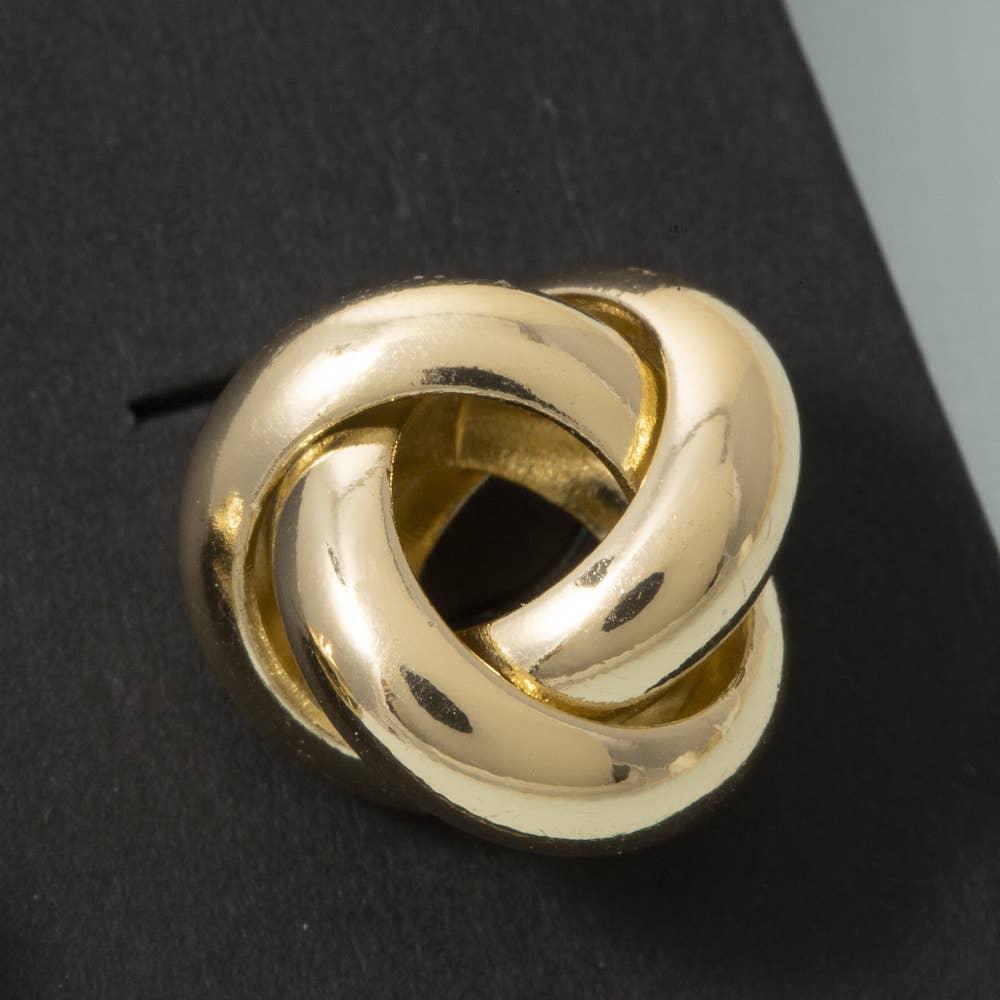 Interlocking Knot Stud Earrings