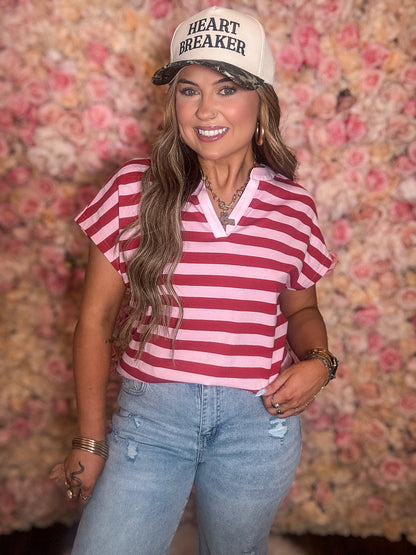 Cherry Blossom Stripe Tee