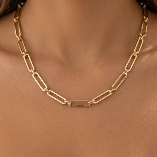 Chunky Paperclip Chain Necklace
