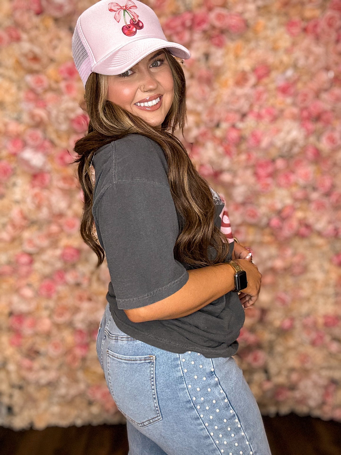 Beau Blue Pearl Split Wide Leg Jeans