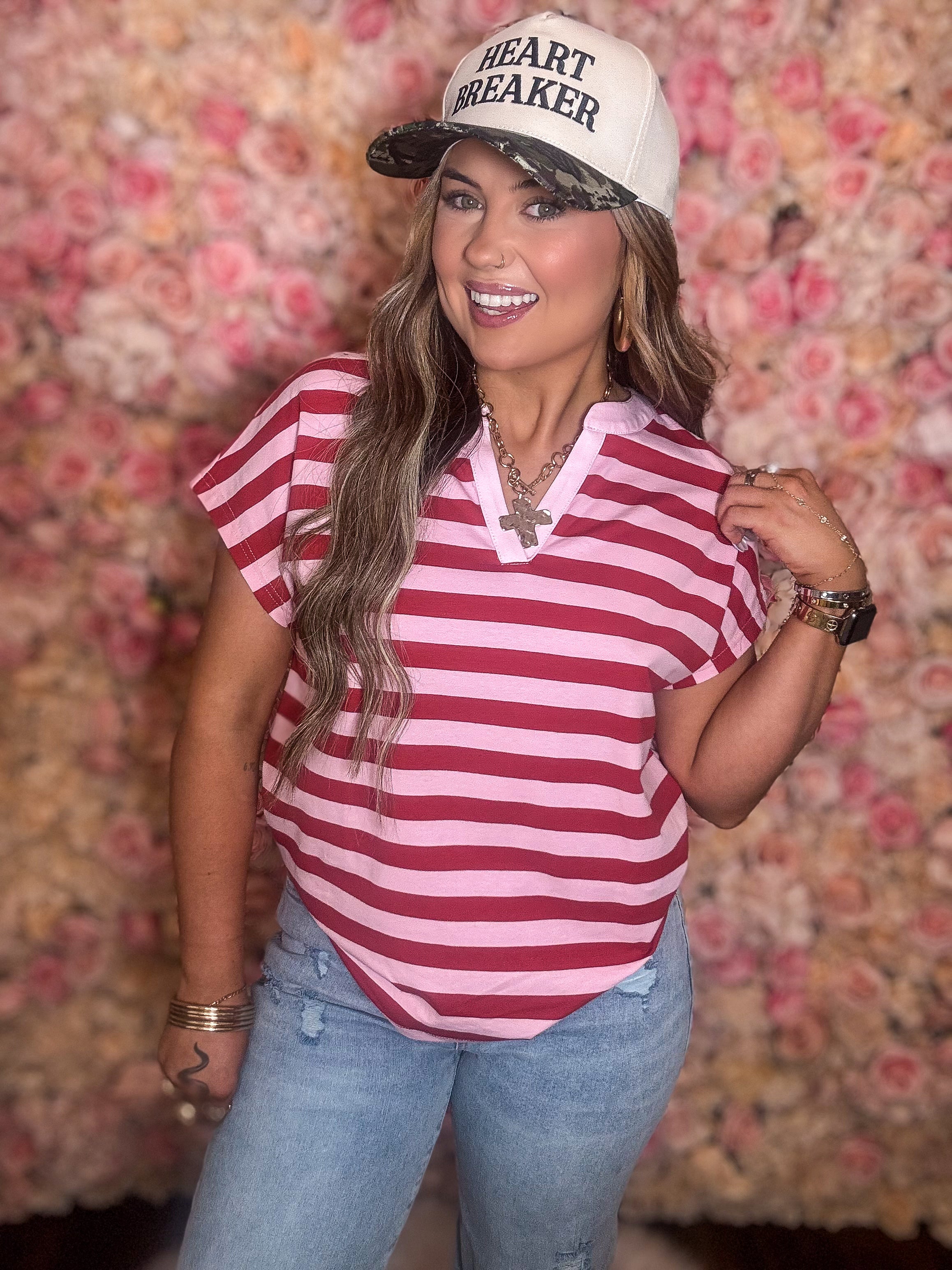 Cherry Blossom Stripe Tee