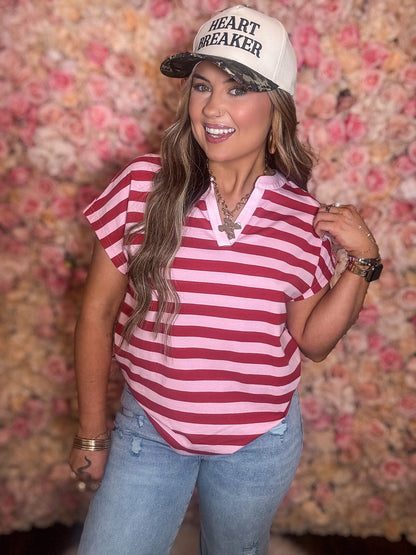 Cherry Blossom Stripe Tee