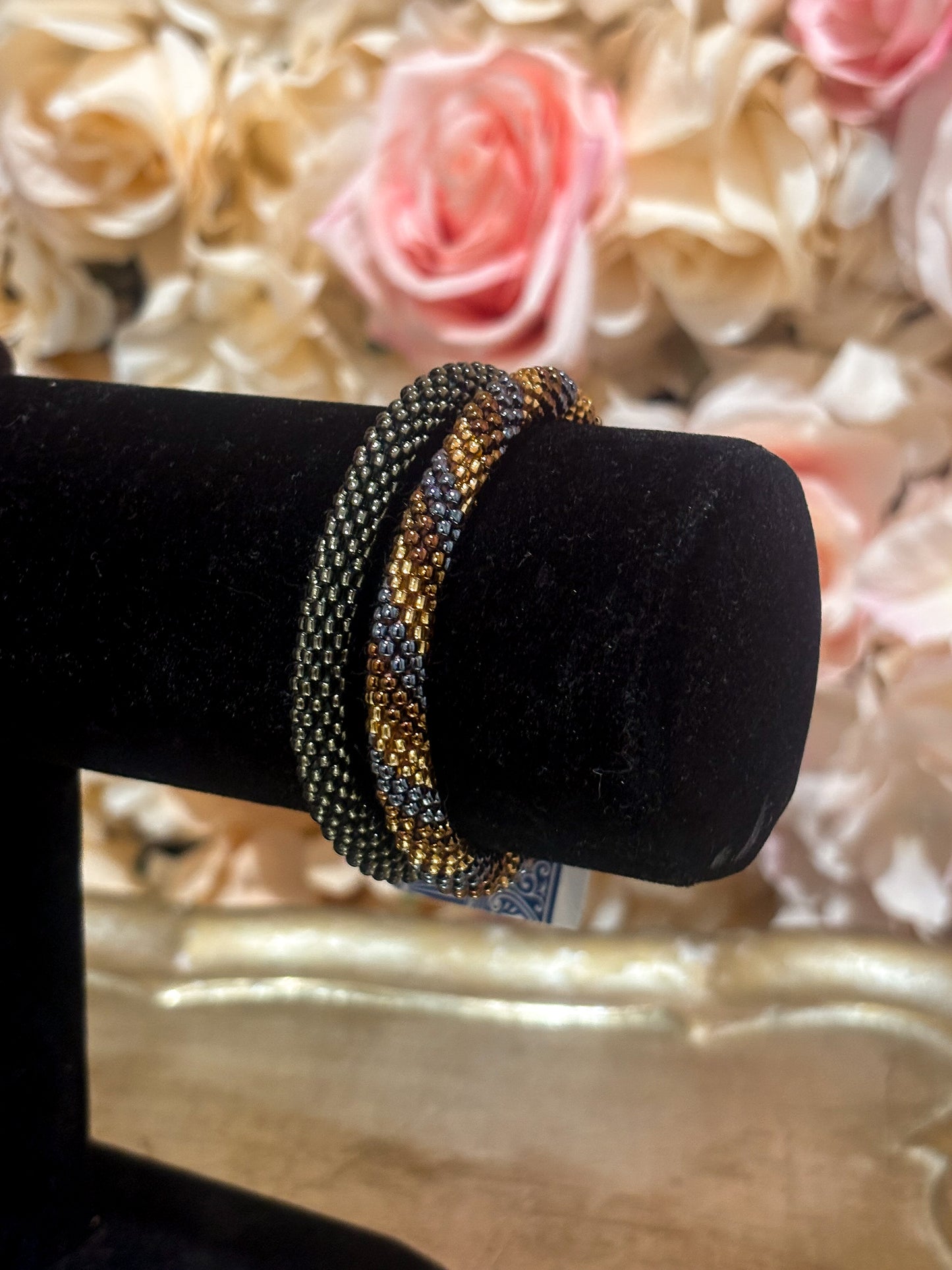 Handwoven Beaded Stack Bracelets